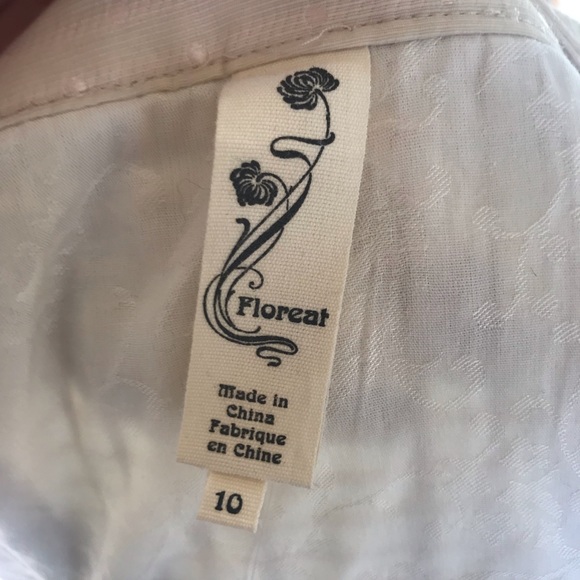 Anthro Floreat Cream Platinum Placket jacket NWT - Picture 7 of 8